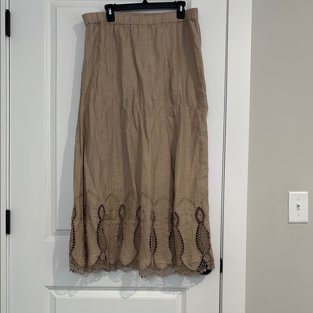 Chico's Beige linen Maxi Skirt